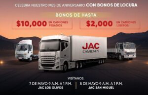 JAC Camiones anuncia el esperado ‘JAC DAYS’ con grandes descuentos y beneficios por mes de aniversario