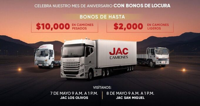 JAC Camiones anuncia el esperado ‘JAC DAYS’ con grandes descuentos y beneficios por mes de aniversario