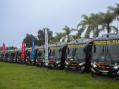 HINO Perú, Mitsui Automotriz y Apple Bus realizan la importante entrega de 42 buses a Cruz del Sur para fortalecer la seguridad en el transporte minero