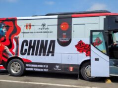 Foton facilito 2 buses para el traslado de selecciones de Voleibol a la Federación Peruana de Voleibol
