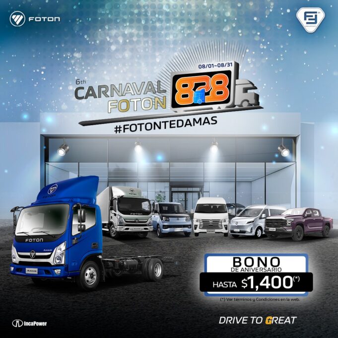 Foton celebra 29 años en el Perú con grandes beneficios para sus clientes