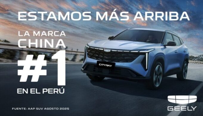 Geely se convierte en la marca china número uno en ventas en el Perú