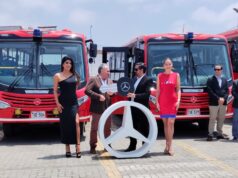 Divemotor entrega 9 buses LO 916 a Transportes Línea para fortalecer sus operaciones mineras en La Libertad