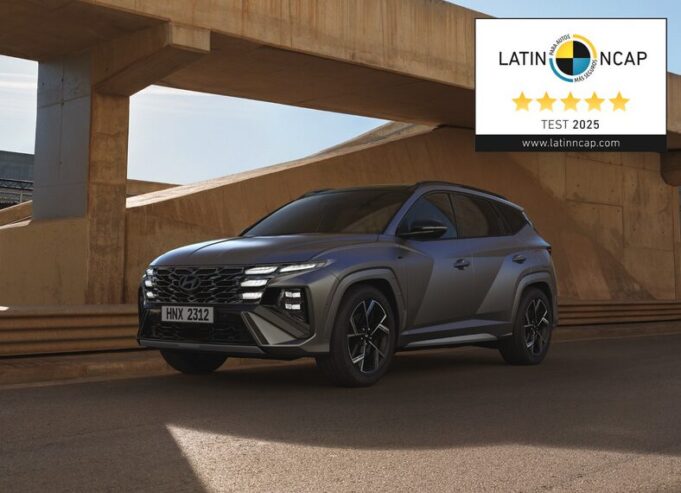 Hyundai Tucson 2025 obtiene cinco estrellas en la clasificación de seguridad de Latin NCAP