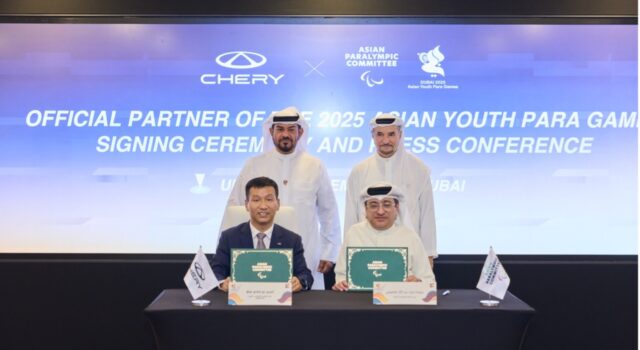 Chery refuerza su liderazgo global al convertirse en socio de movilidad exclusivo de los Juegos Paralímpicos Juveniles Asiáticos 2025