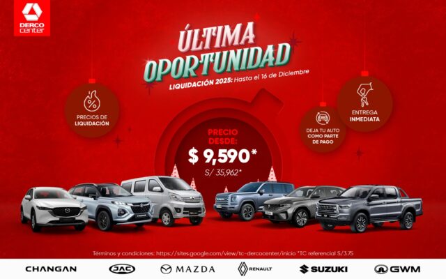 Haz realidad el sueño de tu nuevo auto esta Navidad con Derco Center