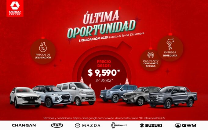 Haz realidad el sueño de tu nuevo auto esta Navidad con Derco Center