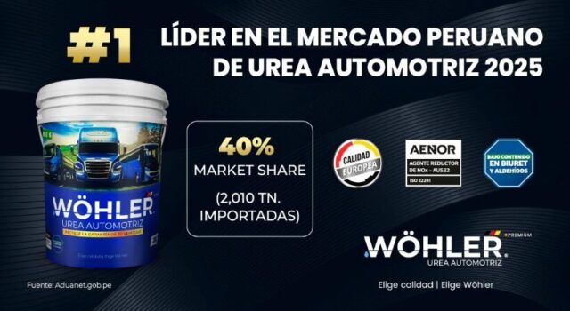 Wöhler consolida su liderazgo absoluto como mayor importador de urea automotriz Premium en el Perú durante 2025
