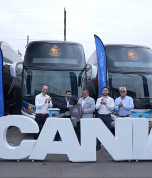 Transportes Julio César moderniza su flota con 6 buses Scania K450C 6×2 con carrocería Marcopolo
