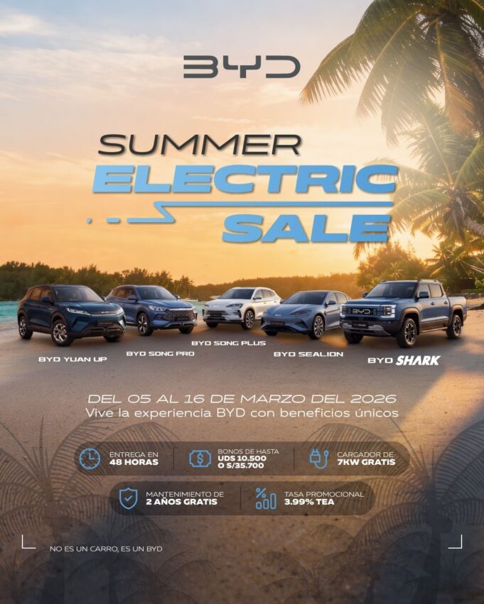 BYD impulsa la electromovilidad en el Perú con el “BYD Summer Electric Sale”