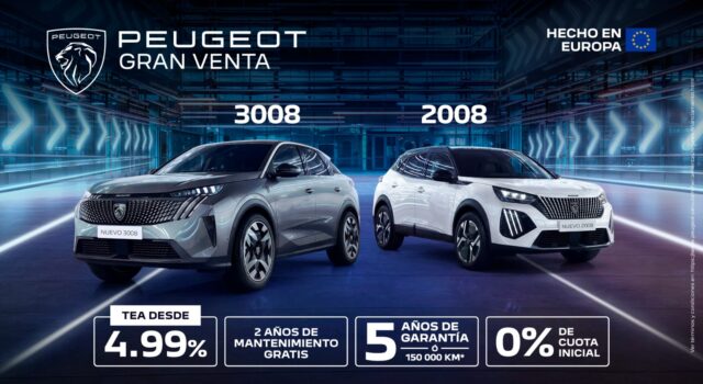 Peugeot Perú lanza su campaña “Gran Venta” desde 0% de cuota inicial y 2 años de mantenimiento Gratis para sus SUVs 2008 y 3008