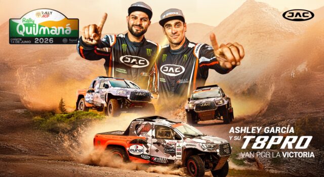 JAC Perú y Ashley García buscan seguir sumando puntos en el Rally Quilmaná 2026 con su JAC T8 Pro.