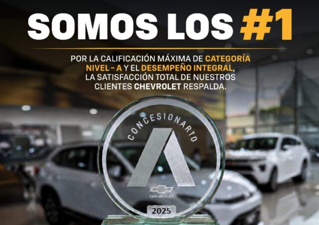 Autofondo es reconocido como el concesionario n.° 1 chevrolet en categoría a por general motors sudamérica