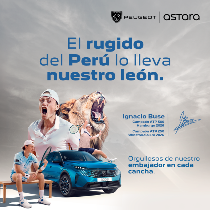 Ignacio Buse, embajador de Peugeot Perú, se corona campeón del ATP 250 de Winston-Salem