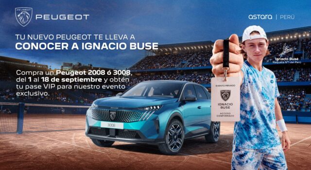 Peugeot lanza experiencia exclusiva para que sus clientes conozcan a Ignacio Buse