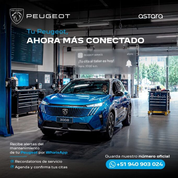 Peugeot lanza Nuevo Canal de Whatsapp para facilitar la Gestión de Servicios de Posventa