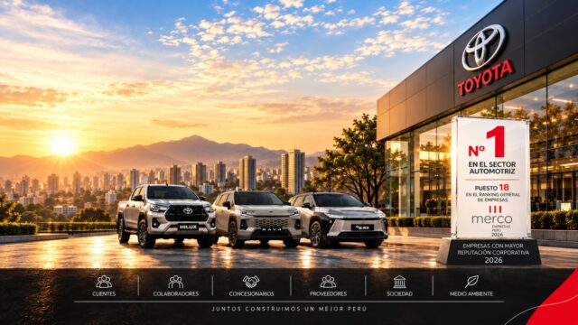 Toyota del Perú reafirma su liderazgo en el sector automotriz y avanza seis posiciones en el Ranking Merco Empresas 2026