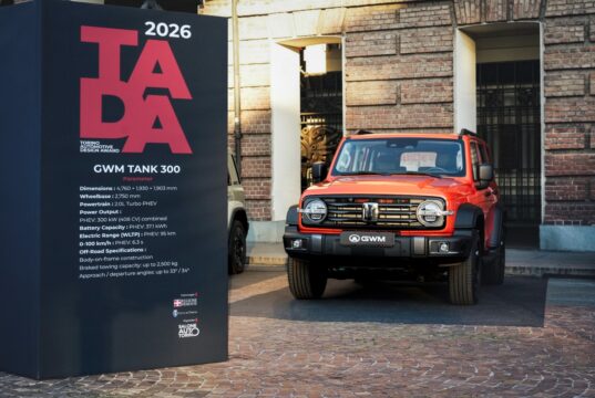 GWM ganó dos premios TADA 2026 por su innovación y diseño en el Salón del Automóvil de Turín